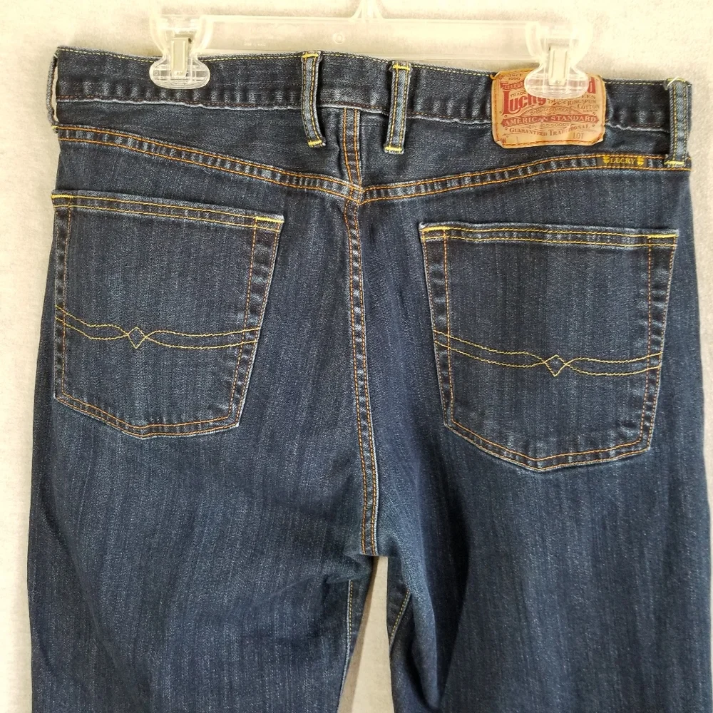 LUCKY BRAND Jeans 361 Vintage‎ Straight Dark Stretch Denim Mens 36x31
